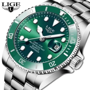 LIGE LG10045 Relógio de Luxo para Homem 3 ATM