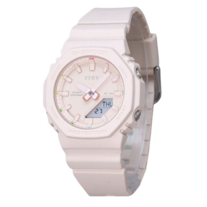Relógio feminino Casio G-Shock analógico digital ITZY colaboração luz rosa mostrador quartzo GMA-P2100IT-4A 200M