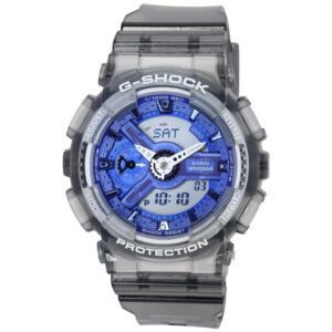 Montre Casio G-Shock analogique numérique à cadran bleu à quartz GMA-S110TB-8A 200M pour femme