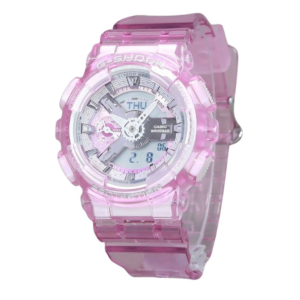 Casio G-Shock Analógico Digital Virtual Worlds Translúcido Rosa Multicolor Mostrador Quartzo GMA-S110VW-4A 200M Relógio Feminino