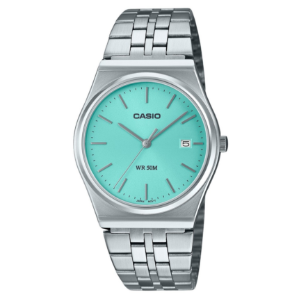 Casio Men's Standard Stainless Steel Turquoise Dial Quartz Watch MTP-B145D-2A1
