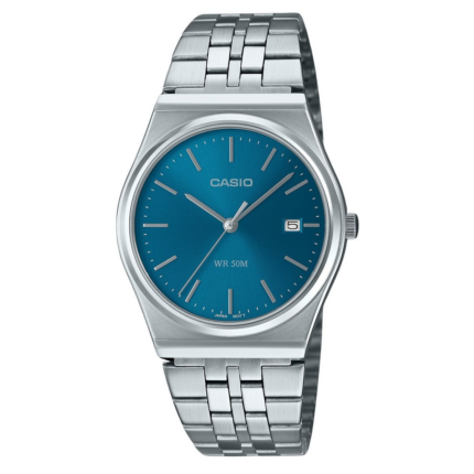 Casio Men's Standard Analog Stainless Steel Blue Dial Quartz Watch MTP-B145D-2A2