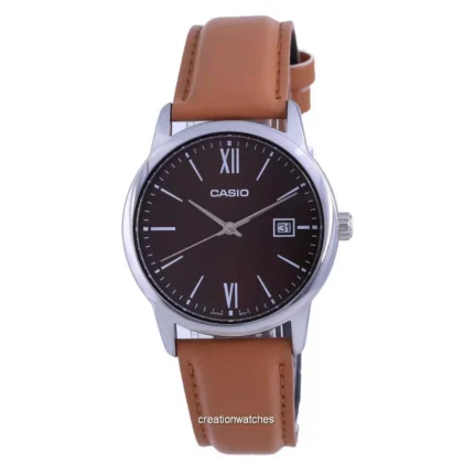 Relógio masculino Casio Maroon com mostrador em aço inoxidável analógico quartzo MTP-V002L-5B3 MTPV002L-5