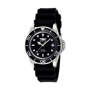 Invicta Pro Diver 200M Automático de Borracha Preta 9110 Relógio Masculino
