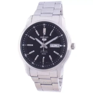 Relógio masculino Seiko 5 automático mostrador preto SNKP11 SNKP11K1 SNKP11K