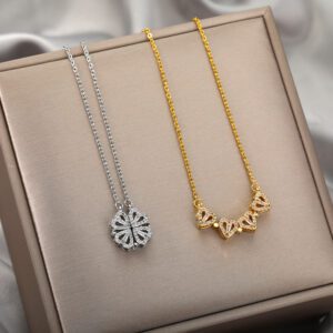 LOVE Necklace with Crystals – Creative Fold | Romantic and Sophisticated Gift