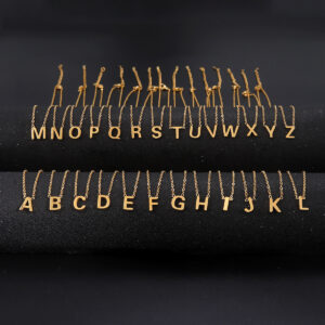 Colar Inicial Personalizada A a Z – Aço Inoxidável com Banho de Ouro 18K | Unissex e Ajustável